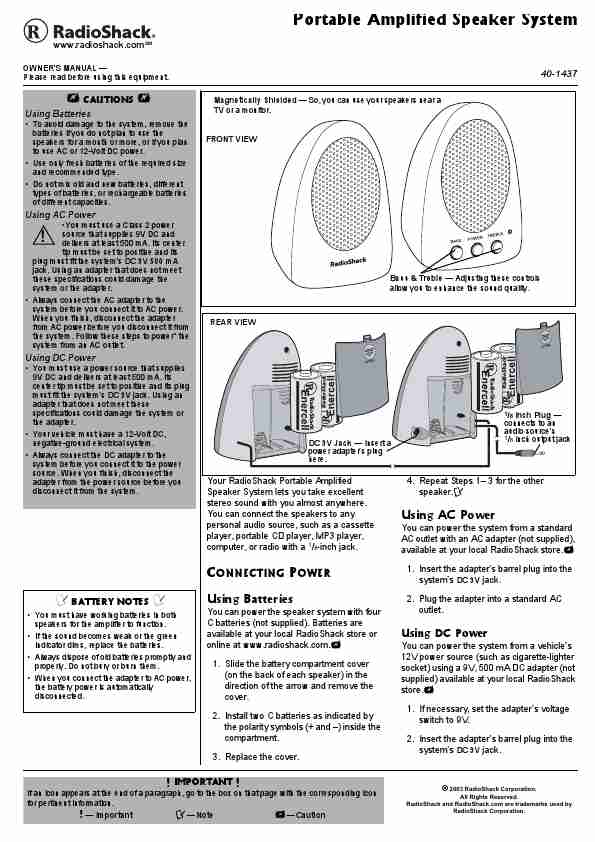 Radio Shack Portable Speaker 40-1437-page_pdf